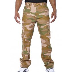 Akademiks Camouflage Military Army Desert Camo Cargo Slim Fit Bottom Pants