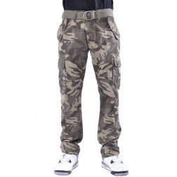 Imperious Long Slim Fit Military Desery Camo Utility Cargo Casual Bottom Pants