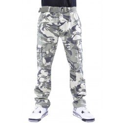 Imperious Long Slim Fit Military Desery Camo Utility Cargo Casual Bottom Pants
