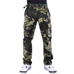 Imperious Long Slim Fit Military Desery Camo Utility Cargo Casual Bottom Pants