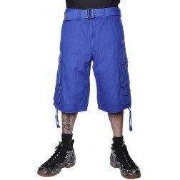 Krome Casual Work Belted Cargo Shorts Royal