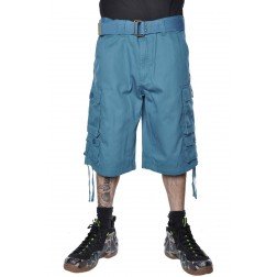 Krome Casual Work Belted Cargo Shorts Teal