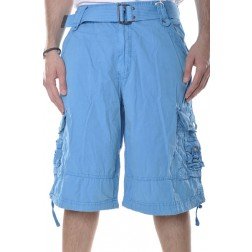 M. Society Belted Classic Cargo Casual Fashion Aqua Drawstring Shorts Pants