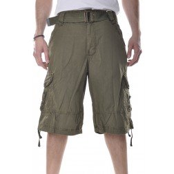 M. Society Belted Classic Cargo Casual Fashion Olive Drawstring Shorts Pants