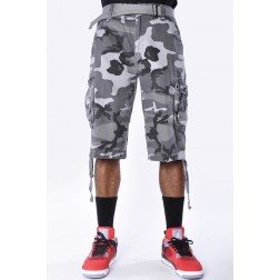 Regal Wear Camo Cargo Washed Shorts City Grey