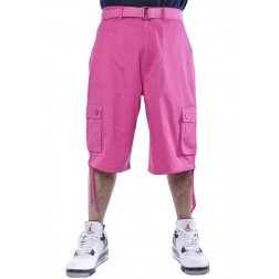 THC Belted Utility Cargo Casual Shorts Pink
