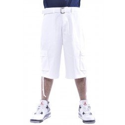 THC Belted Utility Cargo Casual Shorts White