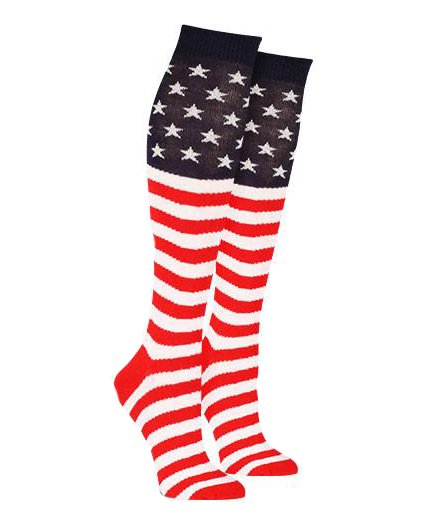 American Flag Trouser Socks Knee-Highs USA Jungle Life