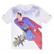 Slowbucks Tee Shirt Superman Up Away DC Comics White Sublimated Authentic Mens