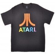 Atari Gamine T-Shirt Black Licensed Video Game Authentic Mens Top
