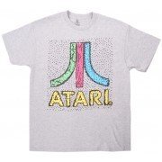 Atari T-Shirt Retro Video Game Top Mens Licensed Apparel White Throwback NEW