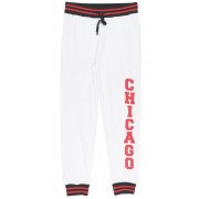 Basketball Fleece Bottoms Bulls Chi Town Ball Sports Sweatpants White
