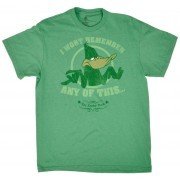 Daffy Duck Tee Shirt Looney Toons Licensed Faded Green Cartoon Authentic Mens