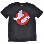 Ghostbusters Tee Shirt Logo Mens Charcoal Movie Novelty Authentic Top S-2XL