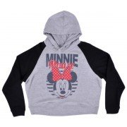 Minnie Mouse Hoodie Gray Girls Disneyland Sweater Long Sleeve Authentic Large