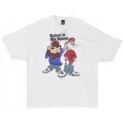 Looney Tunes "Kickin' it Old School" Regular Fit Men's T-Shirt White Tee 2XL