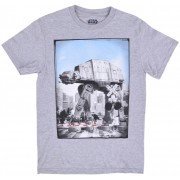 Star Wars AT-AT T-Shirt Grey Mens Size Small Fifth Sun