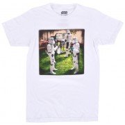 Disney Star Wars Stormtrooper BBQ T-Shirt Mens Rare Disneyland Top White