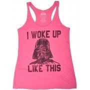Star Wars Tank Top Darth Vader Disney Woke Up Like This Authentic Womens Pink