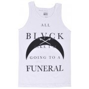 Black Scale Funeral Tank Top Muscle Shirt Sleeveless Mens BLVCK SCVLE White