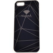 Diamond Supply Co Iphone 5 5S Case Logo Grid Gloss Metallic Snap On Black