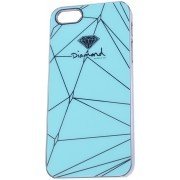 Diamond Supply Co Iphone 5 5S Case Logo Grid Gloss Metallic Snap On Cell Blue