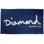 Diamond Supply OG Script Towel Navy 35" x 58" Oversized Beach Pool