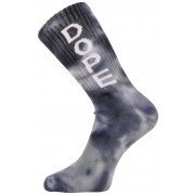 Dope Tie Dye Crew Sock Half Calf Black Logo Feet Colorful Authentic Mens 7-13