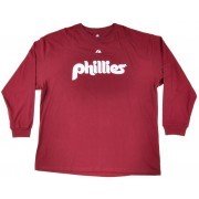 Philadelphia Phillies Shirt MLB Maroon Long Sleeve Big Tall Authentic Mens