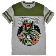 Star Wars Boba Fett T-Shirt Mens Military Green Disney