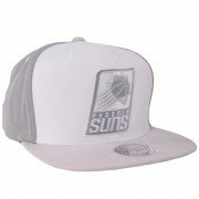 Phoenix Suns Snapback Hat Mitchell Ness White Wall NBA Authentic Gray Licensed