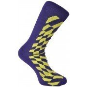 Richer Poorer Socks Distortion Athletic Knit Crew Cushion Foot Mens 6-12 Blue