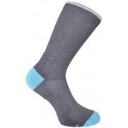 Richer Poorer Socks Layback Athletic Knit Crew Cushion Foot Arch Mens 6-12 Grey