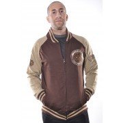Letterman Jacket Varsity Coat College Mens Chocolate Khaki S-2XL Smoke Rise