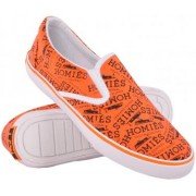 Homies Slip On Shoes Brian Lichtenberg Sneaker Orange Womens Authentic 5-10