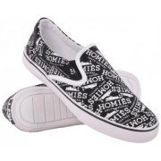 Homies Slip On Shoes Brian Lichtenberg Sneaker Black White Womens Authentic 5-10
