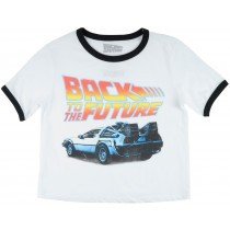 Back to the Future Crop T-Shirt Womens White