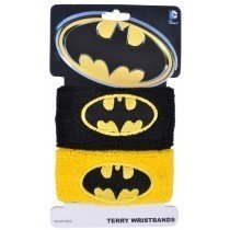 Batman Terry Wristband Black Yellow DC Comic Dark Knight Hand Authentic Mens