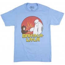 Disney Big Hero 6 Bah A La La La T-Shirt Mens Light Blue