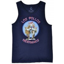 Breaking Bad Los Pollos Hermanos Men's Regular Fit Tank Top in Navy S-3XL