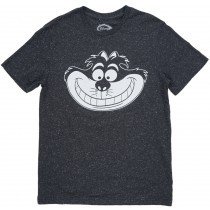 Disney's Cheshire Men Regular Fit T-Shirt Heather Charcoal S-XL Alice Wonderland