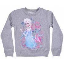 Disney Princess Elsa Sweater Girls Age 4-6 Disneyland Crewneck Pullover Grey