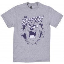 Taz Looney Tunes T-Shirt Im Ripped Tasmanian Devil Top Mens Licensed Tee Grey