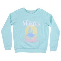Little Mermaid Crew Neck Sweater Disneyland Fleece Princess Aqua Authentic Women