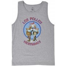 Breaking Bad Los Pollos Hermanos Men's Regular Fit Tank Top in Grey S-3XL