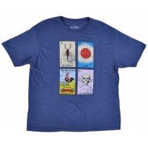 Loteria Tee Shirt Card Game Navy Mens Top Bingo El Sol Gallo Authentic XL