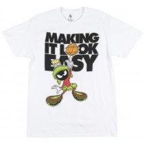 Looney Tunes Marvin the Marvin Make it Look Easy T-Shirt Cartoon Retro White