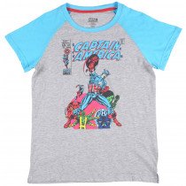 Marvel Captain America Pajama T-Shirt Sleepwear Womens Heather Grey