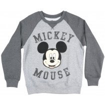 Disney Mickey Mouse Crewneck Sweater Sweatshirt Fleece Disneyland Minnie Grey