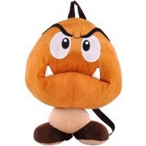 Mario Bros Goomba Backpack Plush Nintendo Licensed Adjustable Brown Authentic